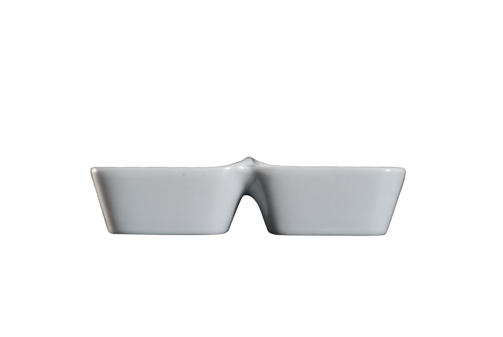 DS-59B9DACE15 - 6 x 3'' Appetizer 2 Section Dish