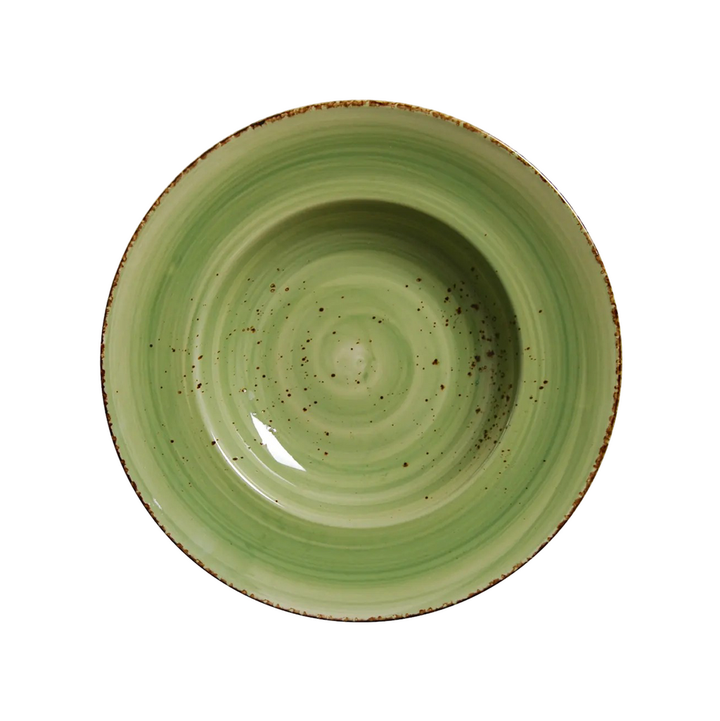 DS-613FB1DF7C – 11’’ Wide Rim Pasta Bowl Splash Verde 14 Oz.