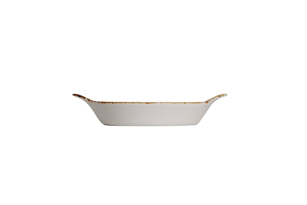 DS-806C016279 – 8.5'' Oval Eared Dish Splash Blanch 10 Oz.