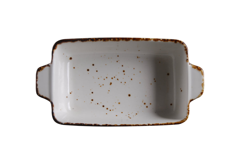 DS-CDD9DC240B - 6.25 x 4.25'' Rect. Baking Dish Splash Blanch 12 Oz.