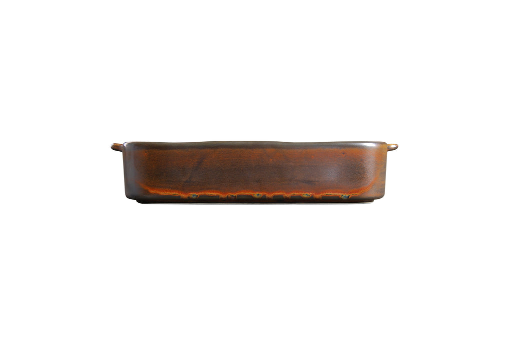 DS-FB1C46F3C5 - 10 x 6.5'' Rect. Baking Dish W/Handle Lava 36 Oz.