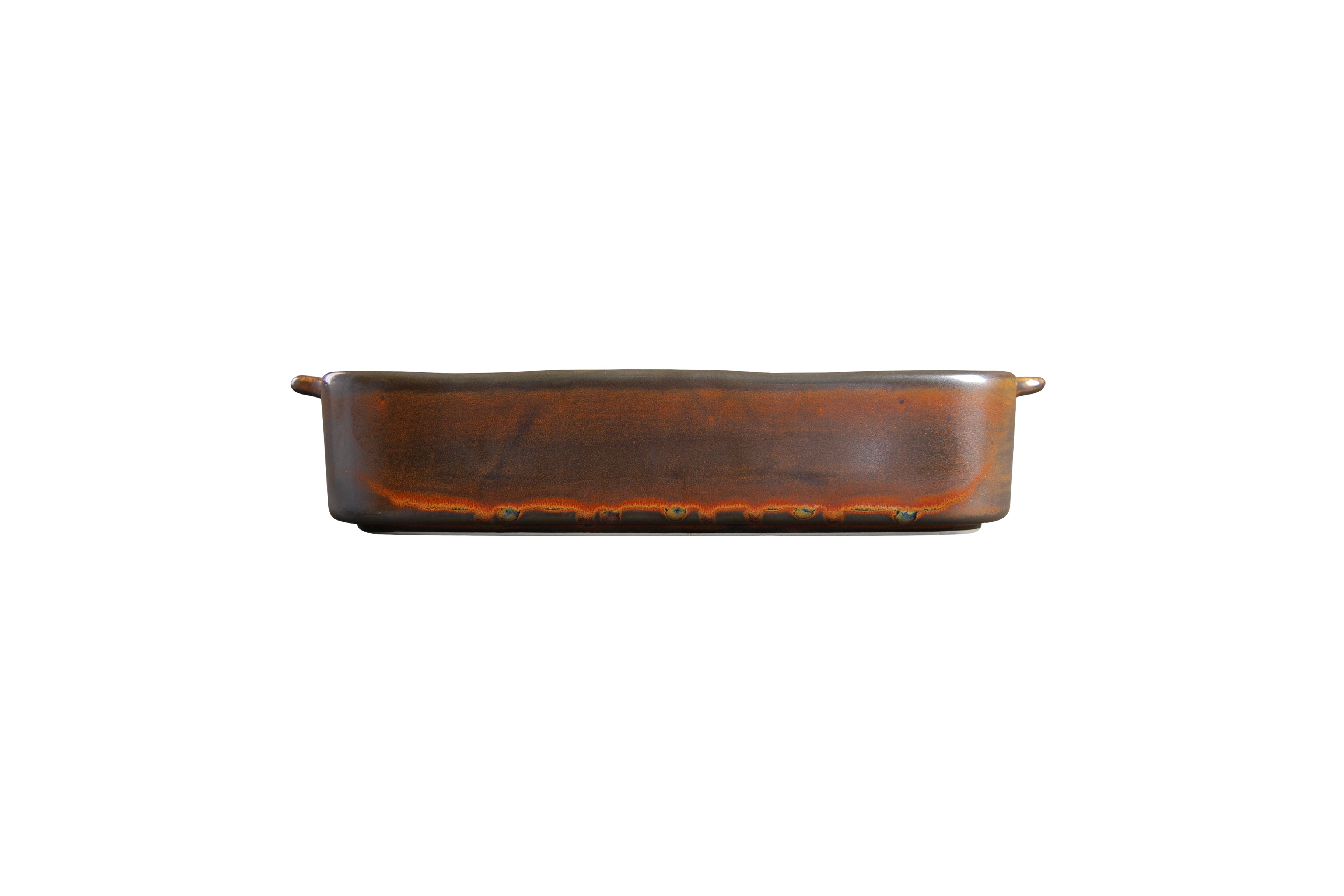 DS-FB1C46F3C5 - 10 x 6.5'' Rect. Baking Dish W/Handle Lava 36 Oz.