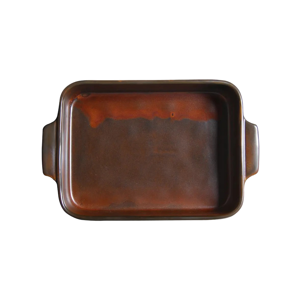 DS-FB1C46F3C5 - 10 x 6.5'' Rect. Baking Dish W/Handle Lava 36 Oz.