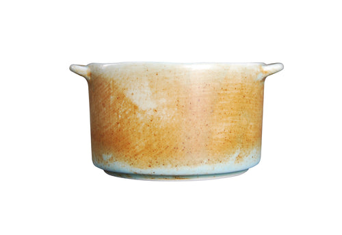 DS-0C2D47BF63 - 4.75'' Rd. Baking Pot W/Handle Fire Earth 8 Oz.