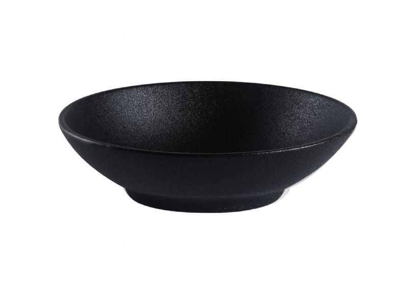 BK-0010 – 3.5’’ Round Dish 2 oz. Black Chinaware