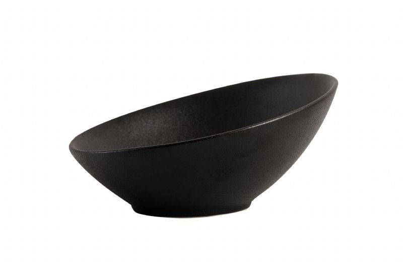 BK-0112 – 8.5’’ Slanted Bowl Black Chinaware