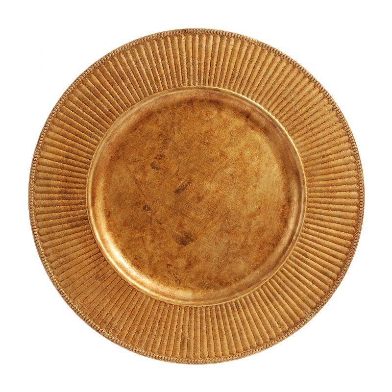 DS-C0786B1A17 – 13’’ Antique Gold Radiant Charger