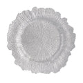 DS-956CEAC964 – 13’’ Silver Blossom Charger Plate