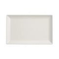 DS-5C239FA611 - 14x9'' Rectangular Melamine Beaded Platter, Durable White