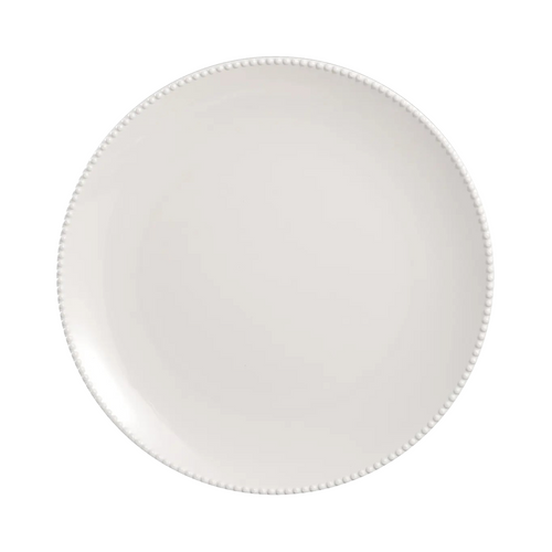 DS-1476530DD5 - 20x10'' Rectangular Melamine Beaded Platter, White Finish