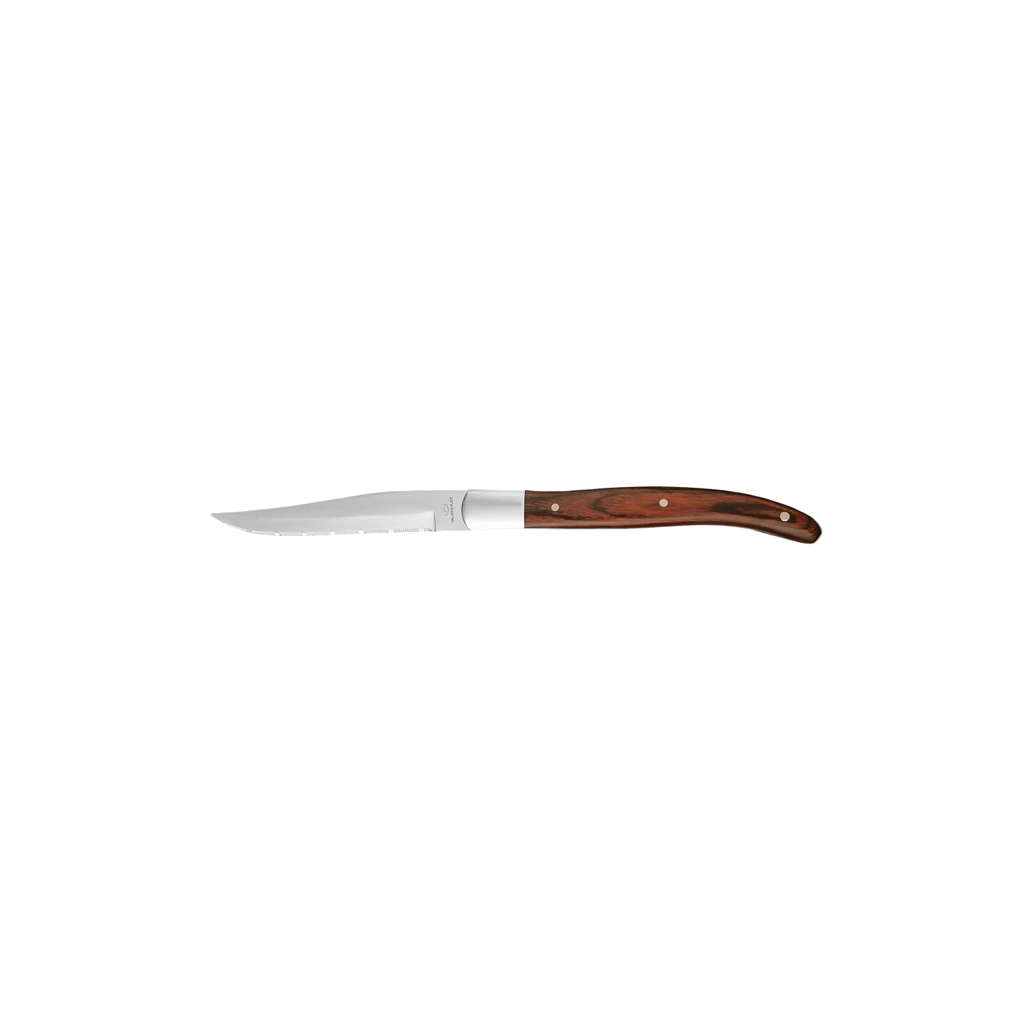 DS-9B579C370B - Steak Knife Fully Serrated Dark Red Handle