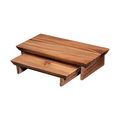 DS-261C516B46 - Pedastel Rect., display 2 sets acacia wood